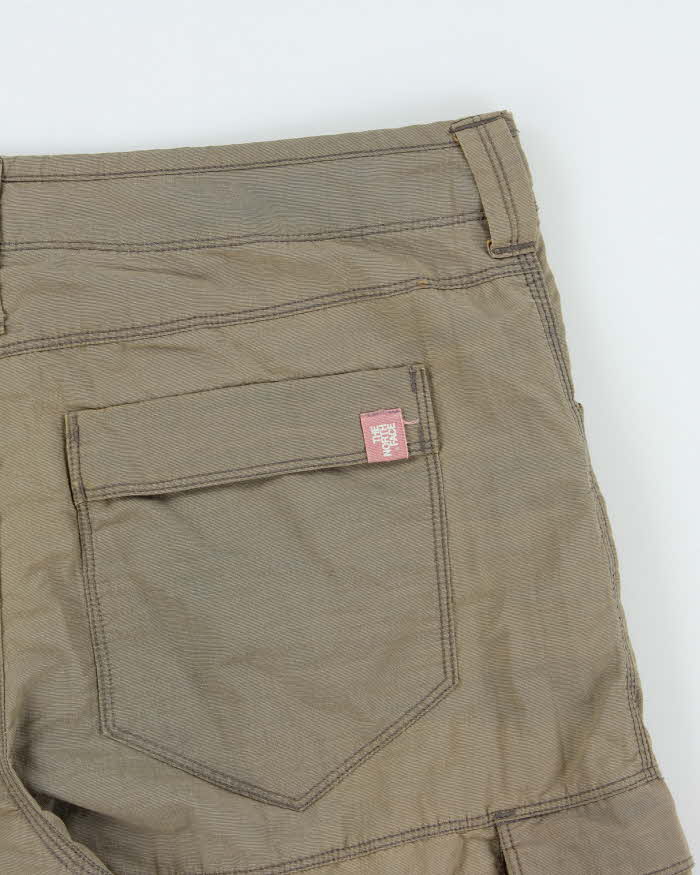 Vintage The North Face Faded Khaki Canvas Relaxed Fit Technical Shorts - W32