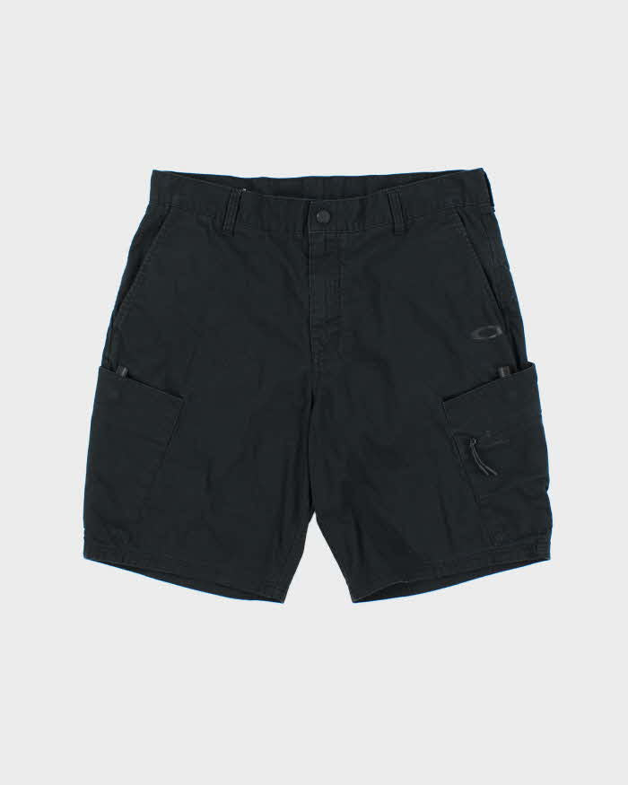 Vintage Oakley Black Canvas Relaxed Fit Technical Outdoor Shorts - W36