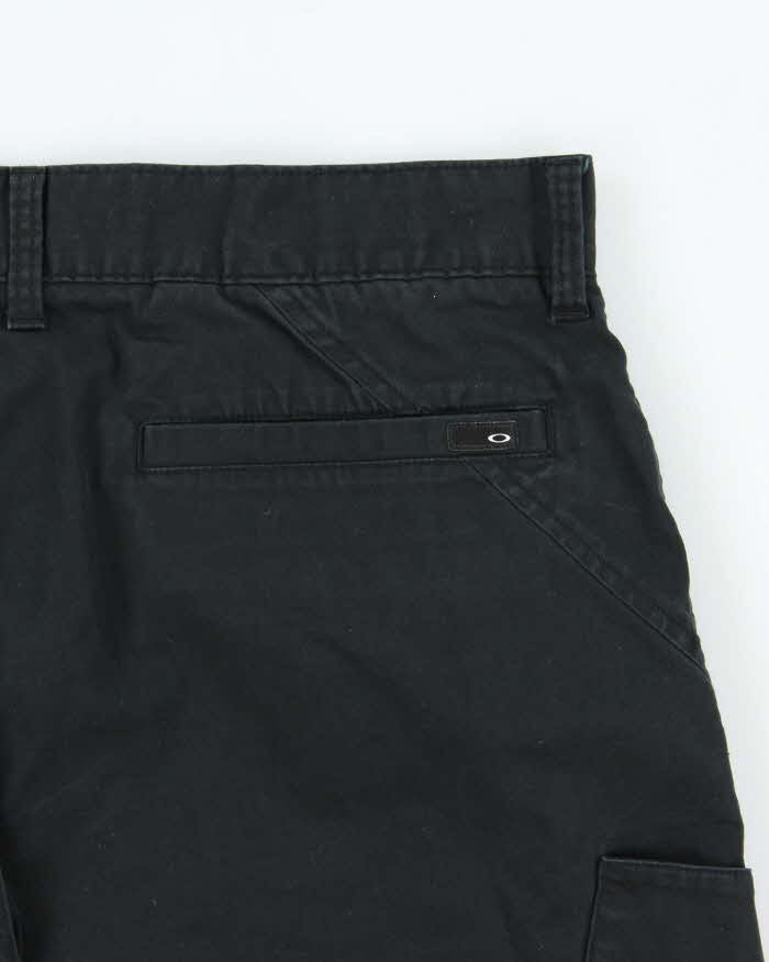 Vintage Oakley Black Canvas Relaxed Fit Technical Outdoor Shorts - W36