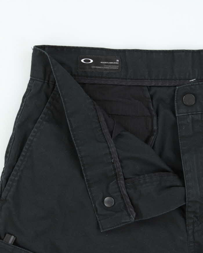 Vintage Oakley Black Canvas Relaxed Fit Technical Outdoor Shorts - W36