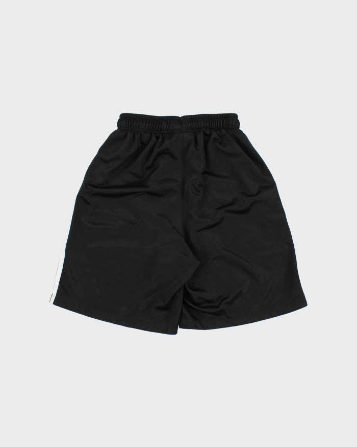 Vintage 1990s Adidas Black 3-Stripe Relaxed Fit Mesh Football Shorts - S