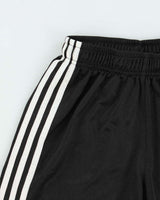 Vintage 1990s Adidas Black 3-Stripe Relaxed Fit Mesh Football Shorts - S