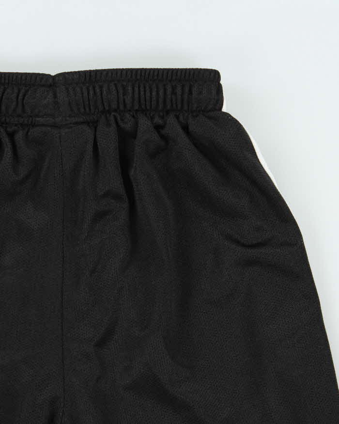 Vintage 1990s Adidas Black 3-Stripe Relaxed Fit Mesh Football Shorts - S