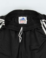 Vintage 1990s Adidas Black 3-Stripe Relaxed Fit Mesh Football Shorts - S