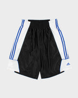 Vintage Y2K 00s Adidas 3-Stripe Embroidered Loose Fit Satin Basketball Shorts - L