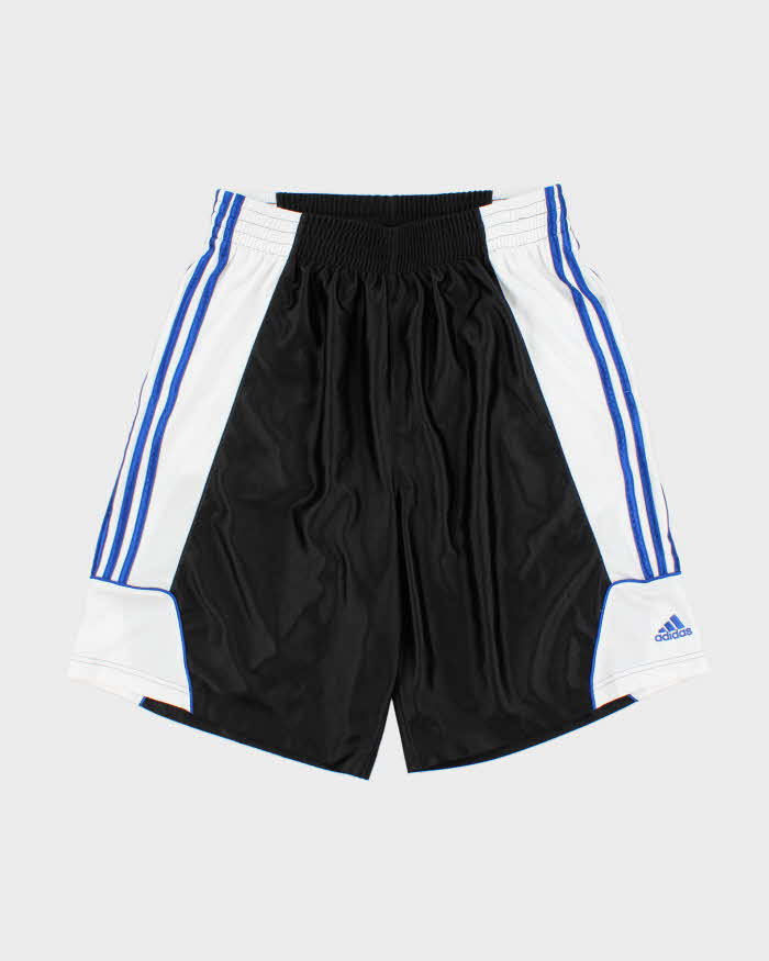Vintage Y2K 00s Adidas 3-Stripe Embroidered Loose Fit Satin Basketball Shorts - L