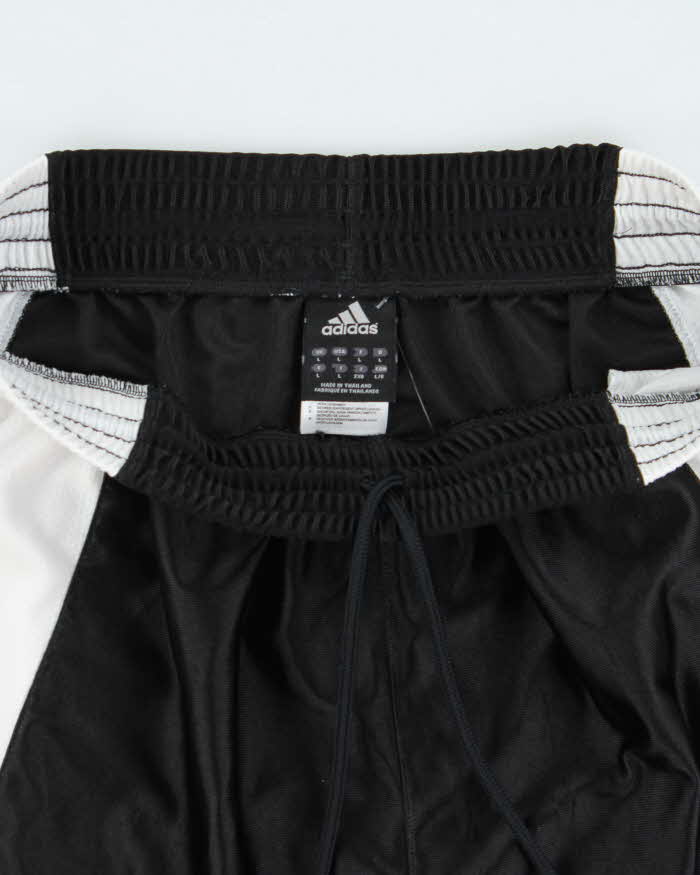 Vintage Y2K 00s Adidas 3-Stripe Embroidered Loose Fit Satin Basketball Shorts - L