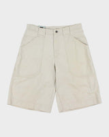 Vintage Y2K 00s Nike Canvas Relaxed Fit Wide Leg Long Shorts - M
