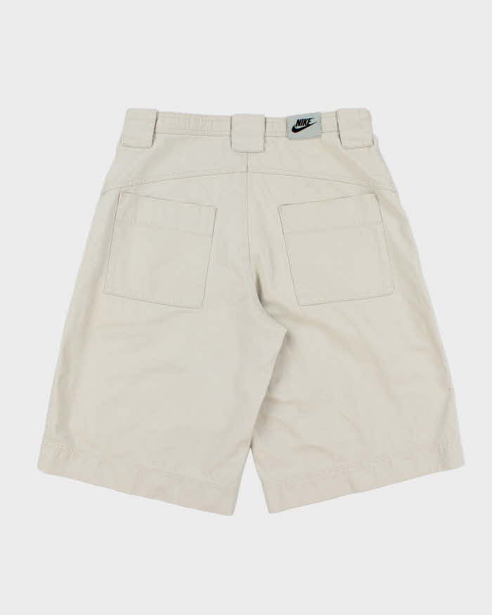 Vintage Y2K 00s Nike Canvas Relaxed Fit Wide Leg Long Shorts - M