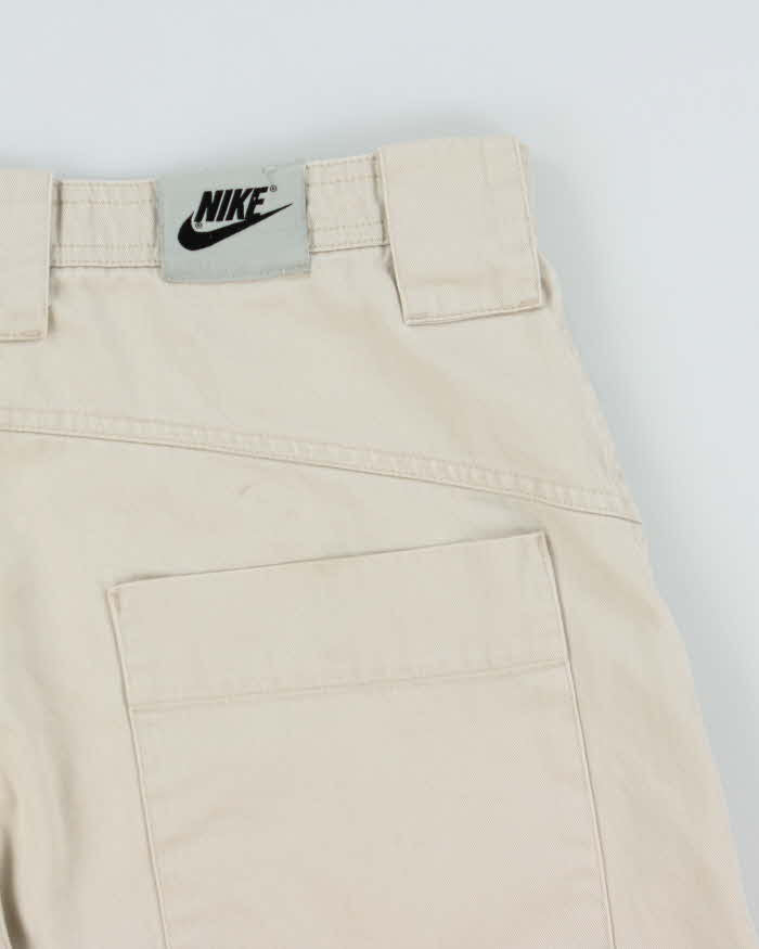 Vintage Y2K 00s Nike Canvas Relaxed Fit Wide Leg Long Shorts - M
