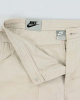 Vintage Y2K 00s Nike Canvas Relaxed Fit Wide Leg Long Shorts - M