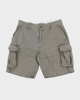 Vintage Polo Ralph Lauren Khaki Original Classic Chino Relaxed Fit Wide Leg Cargo Shorts - W36