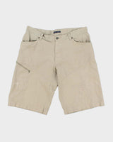 Vintage Y2K 00s Arc'teryx Desert Khaki Canvas Relaxed Fit Wide Leg Technical Shorts - W36