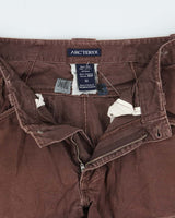Vintage Y2K 00s Arc'teryx Brown Canvas Relaxed Fit Technical Shorts - W32