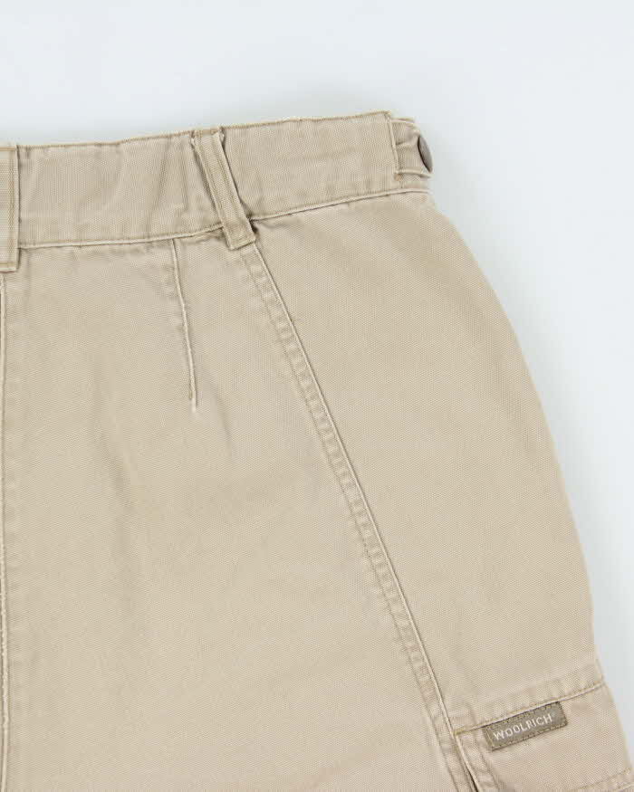 Vintage Y2K 00s Woolrich Desert Khaki Canvas Multi-Pocket Relaxed Fit Bermuda Shorts - W30