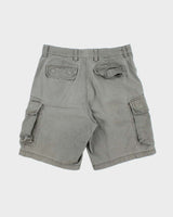 Vintage 1999 Gap Khaki Canvas Relaxed Fit Wide Leg Cargo Shorts - W33