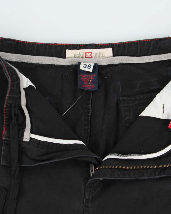 Vintage Y2K 00s Ecko UNLTD Canvas Relaxed Fit Wide Leg Baggy Cargo Shorts - W36