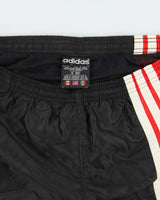 Vintage 1990s Adidas Embroidered 3-Stripe Two Tone Casual / Swim Shorts - XL