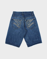 Vintage 1990s Avirex Embroidered Relaxed Fit Denim Jean Shorts - W30