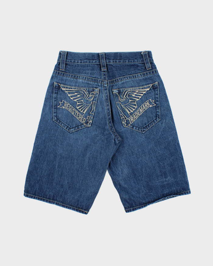 Vintage 1990s Avirex Embroidered Relaxed Fit Denim Jean Shorts - W30