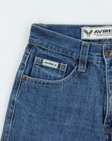 Vintage 1990s Avirex Embroidered Relaxed Fit Denim Jean Shorts - W30