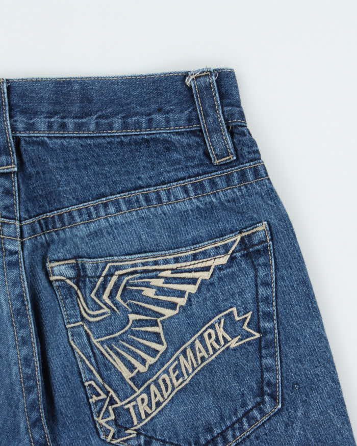 Vintage 1990s Avirex Embroidered Relaxed Fit Denim Jean Shorts - W30