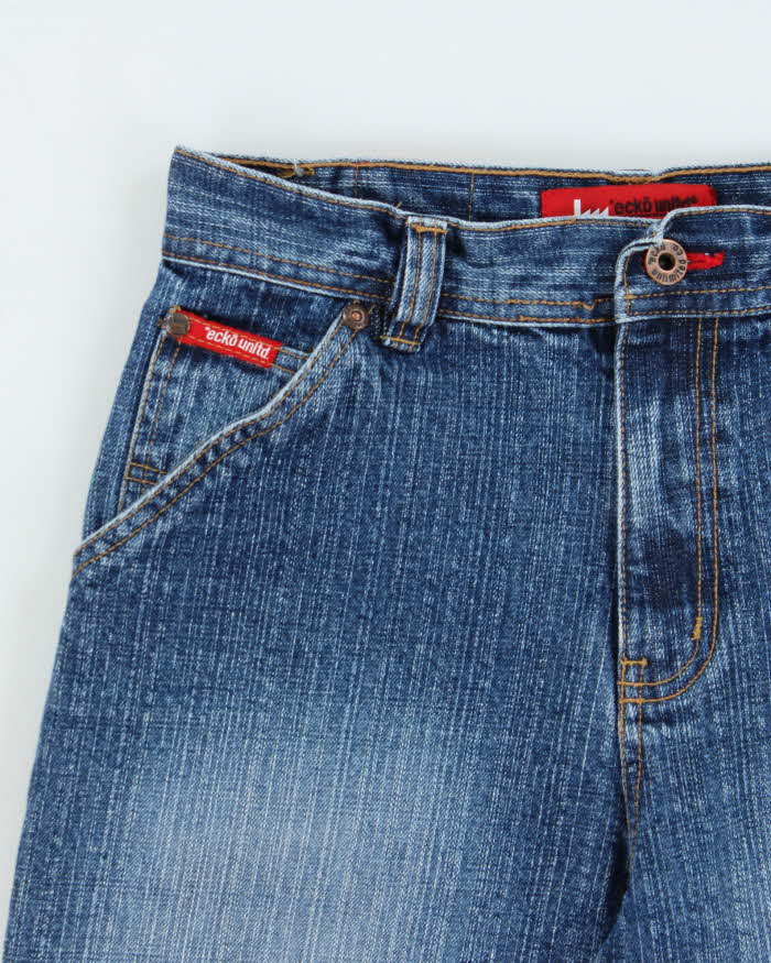 Vintage 1990s Ecko UNLTD Relaxed Fit Wide Leg Denim Jean Shorts - W26