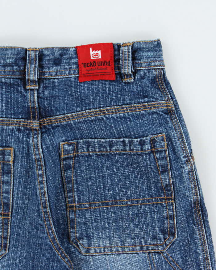 Vintage 1990s Ecko UNLTD Relaxed Fit Wide Leg Denim Jean Shorts - W26