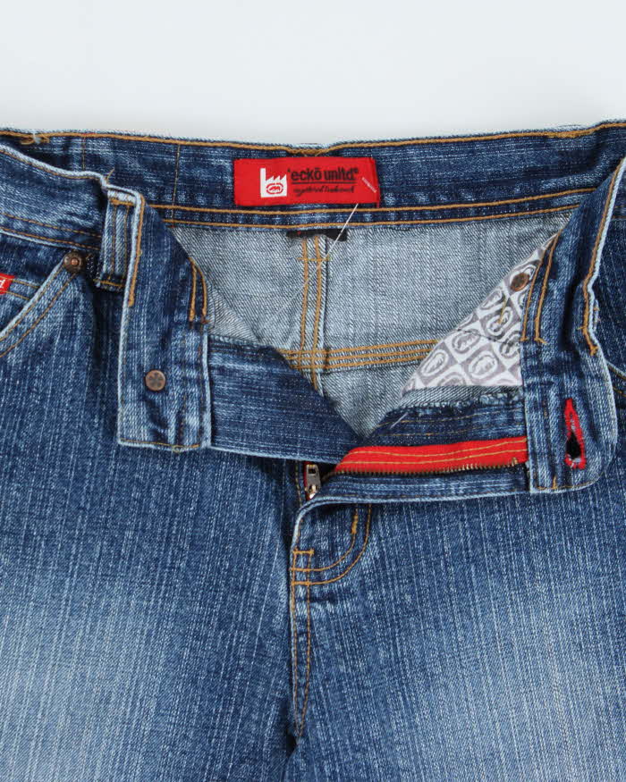 Vintage 1990s Ecko UNLTD Relaxed Fit Wide Leg Denim Jean Shorts - W26