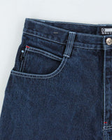 Vintage 1990s Southpole Indigo Contrast Stitch Denim Baggy Fit Jean Shorts - W34