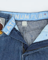 Vintage Y2K 00s Platinum Fubu Fat Albert Stone Wash Denim Baggy Fit Jean Shorts - W34