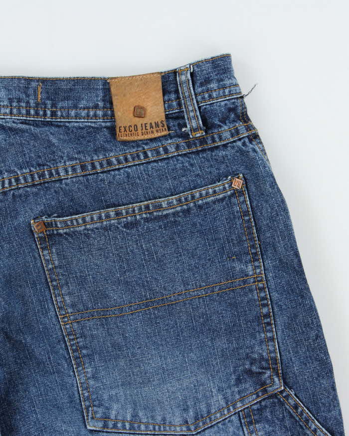 Vintage Y2K 00s Exco Jeans Baggy Fit Wide Leg Denim Carpenter Shorts - W34
