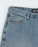Vintage Y2K 00s Nautica Jeans Baggy Fit Wide Leg Denim Skater Shorts - W36