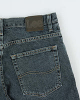 Vintage Y2K 00s Lee Stone Wash Relaxed Fit Wide Leg Denim Jean Shorts - W32