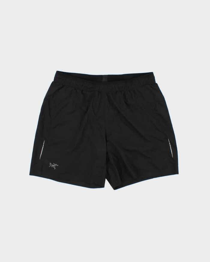 Arc'teryx Black 'Adan' 7" Lightweight Soft Shell Trail Running Shorts - M