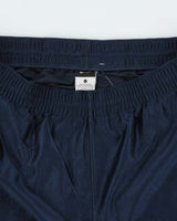 Vintage Nike Navy Heavyweight Satin Embroidered Relaxed Fit Wide Leg Shorts - L