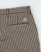 Vintage Y2K 00s Adidas Tartan Plaid Twill Canvas Relaxed Fit Wide Leg Golf Shorts - W36