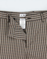 Vintage Y2K 00s Adidas Tartan Plaid Twill Canvas Relaxed Fit Wide Leg Golf Shorts - W36