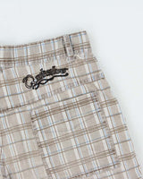 Vintage Y2K 00s Quiksilver Plaid Embroidered Canvas Baggy Fit Wide Leg Cargo Skater Shorts - W31