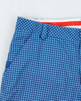 Vintage Puma Herringbone Check Embroidered Relaxed Fit Wide Leg Soft Shell Shorts - W36