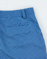 Vintage Puma Herringbone Check Embroidered Relaxed Fit Wide Leg Soft Shell Shorts - W36
