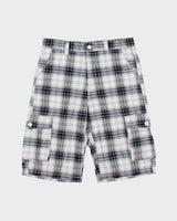 Vintage Y2K 00s Southpole Plaid Twill Canvas Relaxed Fit Baggy Long Skater Shorts - W34
