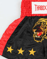 Vintage Y2K 00s Tiger Satin Embroidered Muay Thai Kickboxing Shorts - M