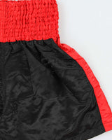 Vintage Y2K 00s Tiger Satin Embroidered Muay Thai Kickboxing Shorts - M