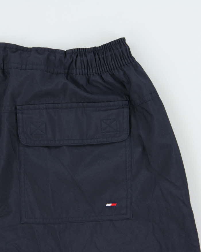 Vintage Y2K 00s Tommy Hilfiger Athletics Navy Soft Shell Relaxed Fit 3/4 Length Shorts - XL