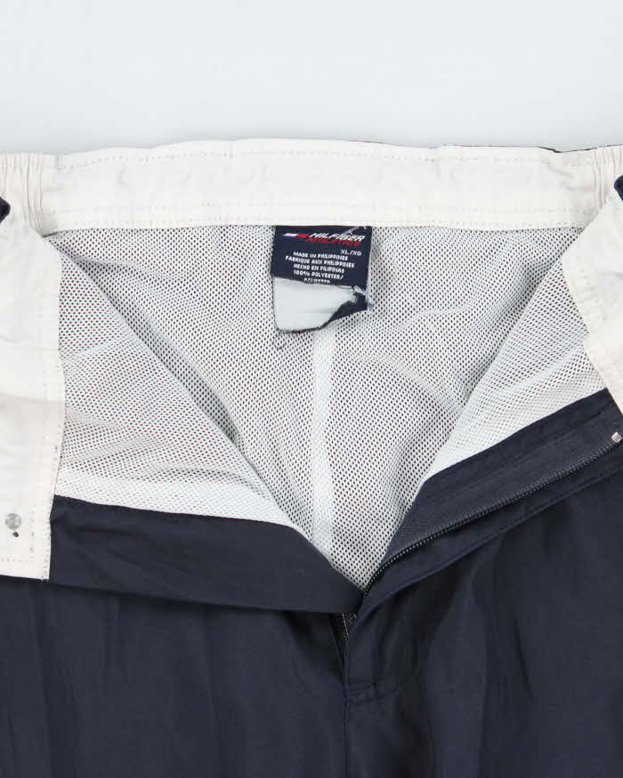 Vintage Y2K 00s Tommy Hilfiger Athletics Navy Soft Shell Relaxed Fit 3/4 Length Shorts - XL