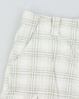 Vintage Y2K 00s Urban Heritage Plaid Canvas Relaxed Fit Wide Leg Cargo Shorts - W36