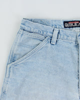 Vintage 1990s Quiksilver Relaxed Fit Wide Leg QuikJean Denim Skater Shorts - W33