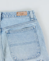 Vintage 1990s Quiksilver Relaxed Fit Wide Leg QuikJean Denim Skater Shorts - W33