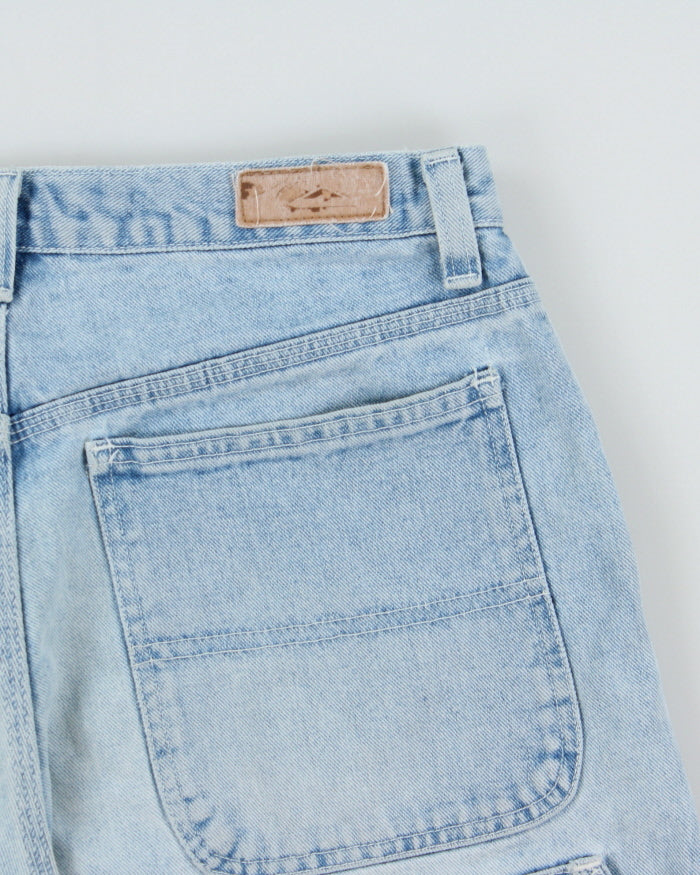 Vintage 1990s Quiksilver Relaxed Fit Wide Leg QuikJean Denim Skater Shorts - W33